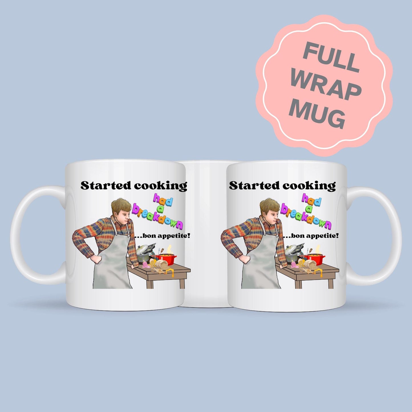 Funny Bake Off James Acaster Mug, Christmas Dinner Mug, Gift For Bad Cooks, Chef Gift, Baker Secret Santa