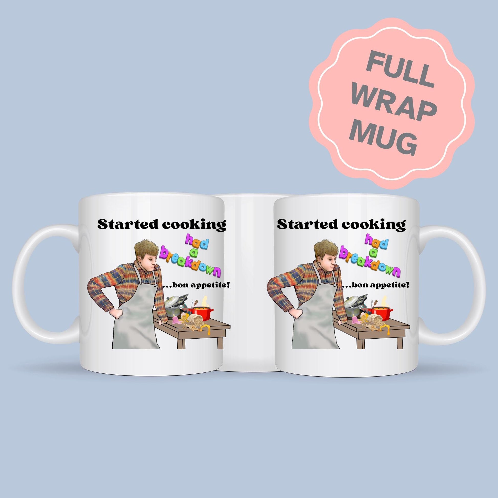 Funny Bake Off James Acaster Mug, Christmas Dinner Mug, Gift For Bad Cooks, Chef Gift, Baker Secret Santa