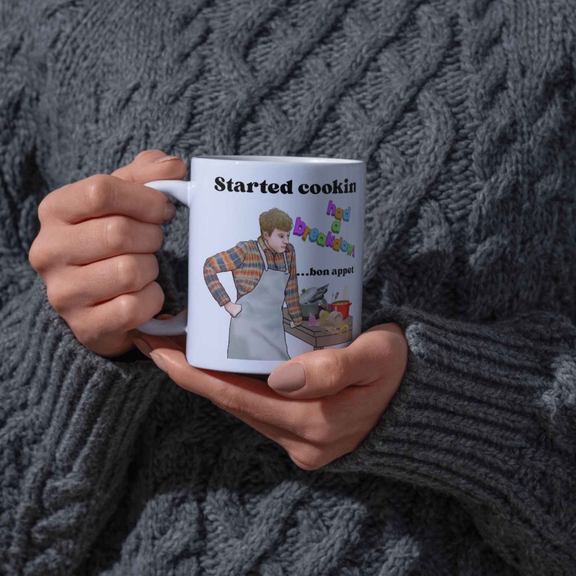 Funny Bake Off James Acaster Mug, Christmas Dinner Mug, Gift For Bad Cooks, Chef Gift, Baker Secret Santa