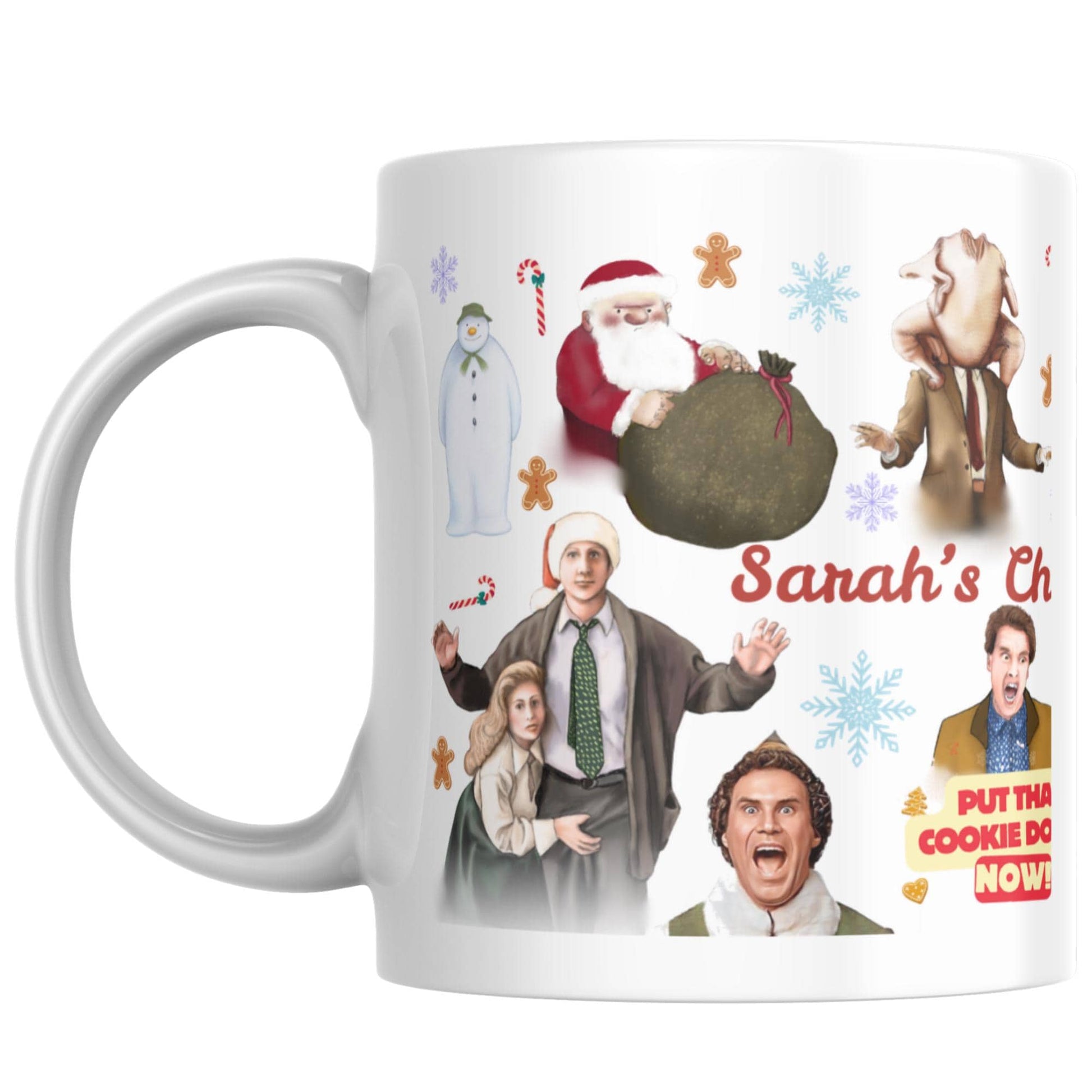 Personalised Christmas Movie Mug, Christmas Name Mug Secret Santa Gift