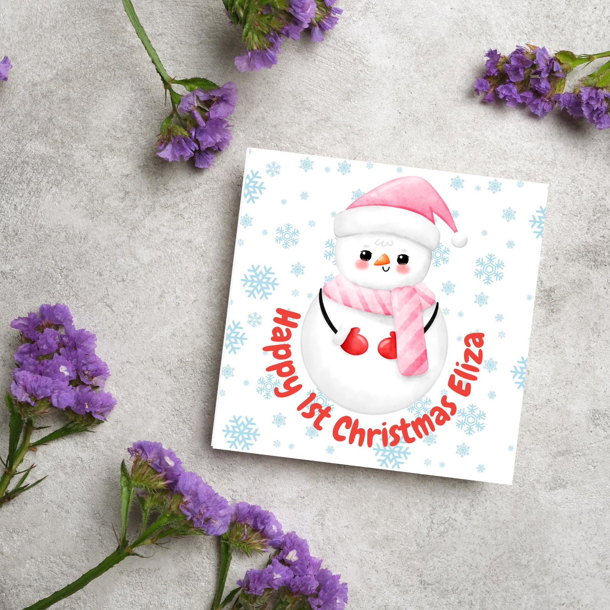 Personalised First Christmas Card, Grandchild Christmas Card, Card for New Baby, Newborn Card, 1st Xmas Card