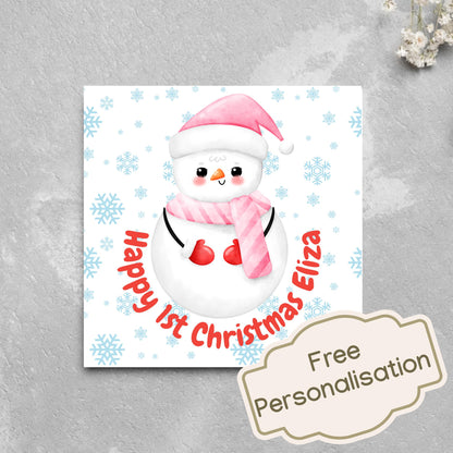 Personalised First Christmas Card, Grandchild Christmas Card, Card for New Baby, Newborn Card, 1st Xmas Card