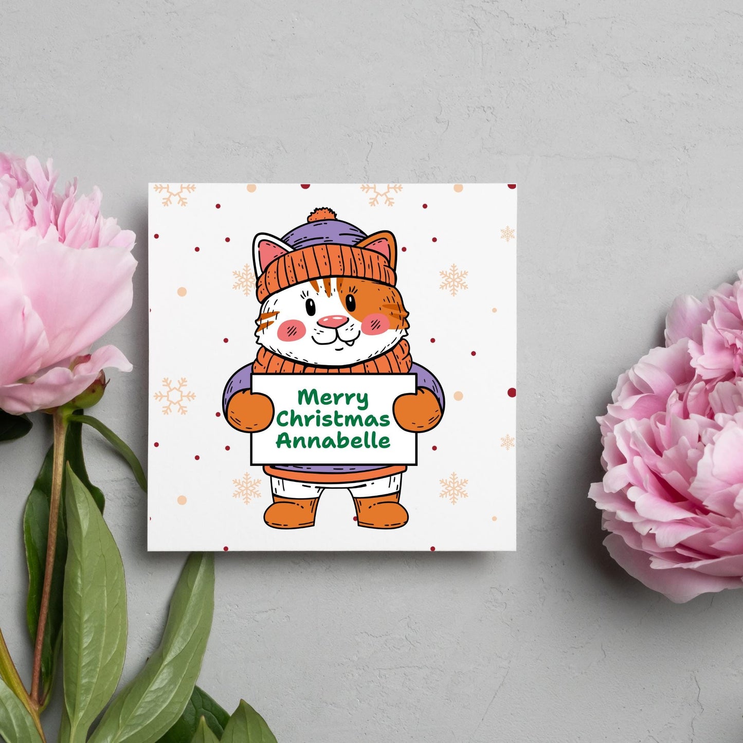 Personalised Christmas card, Cards for kids, Funny Childrens Christmas Card, Custom Name Christmas Card, Card For Grandson, Granddaughter