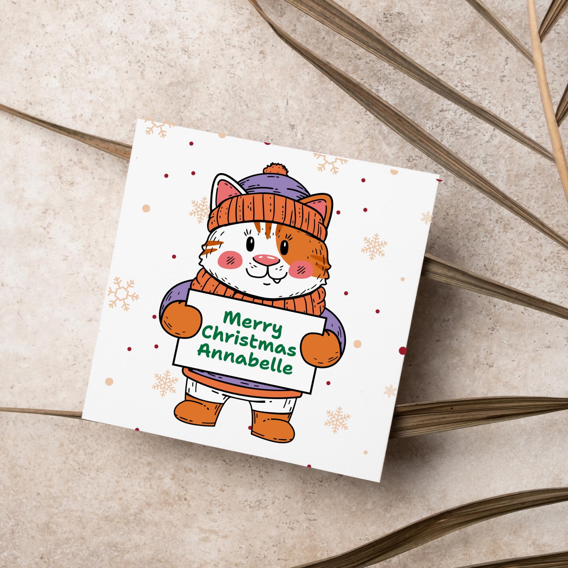 Personalised Christmas card, Cards for kids, Funny Childrens Christmas Card, Custom Name Christmas Card, Card For Grandson, Granddaughter