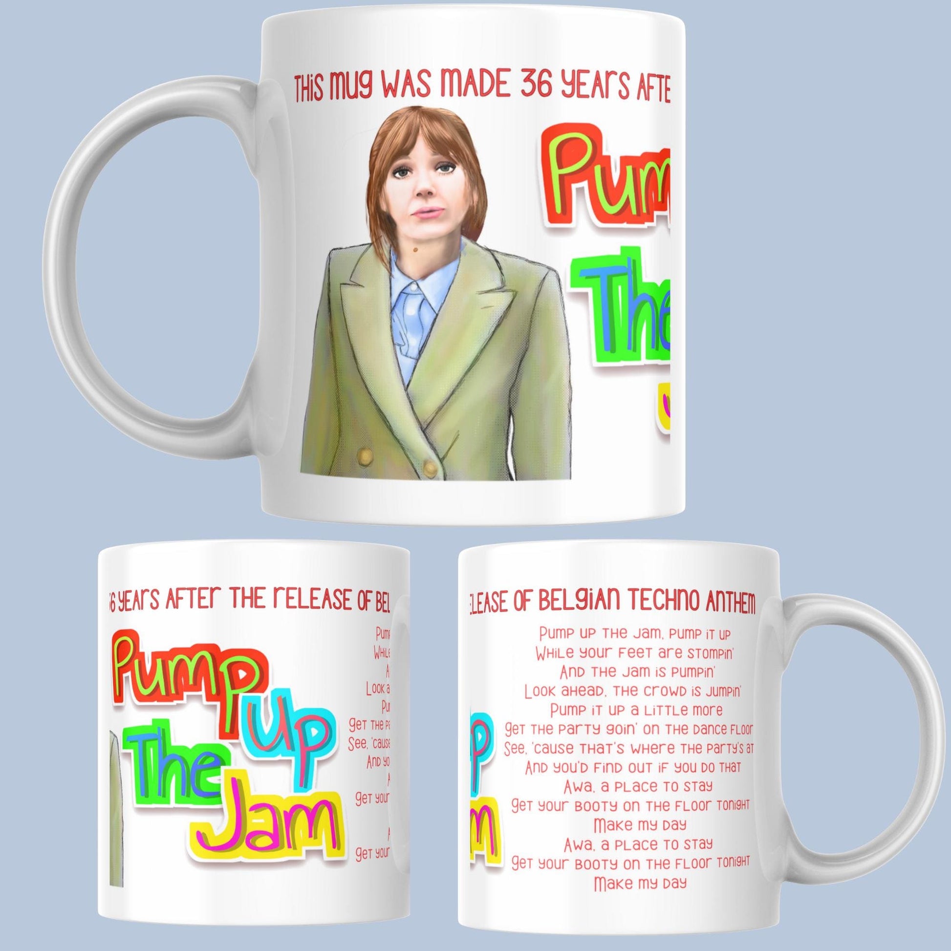 Philomena Cunk Mug, Cunk On Life, Diane Morgan, Charlie Brooker, Pump Up the Jam, Secret Santa Gift