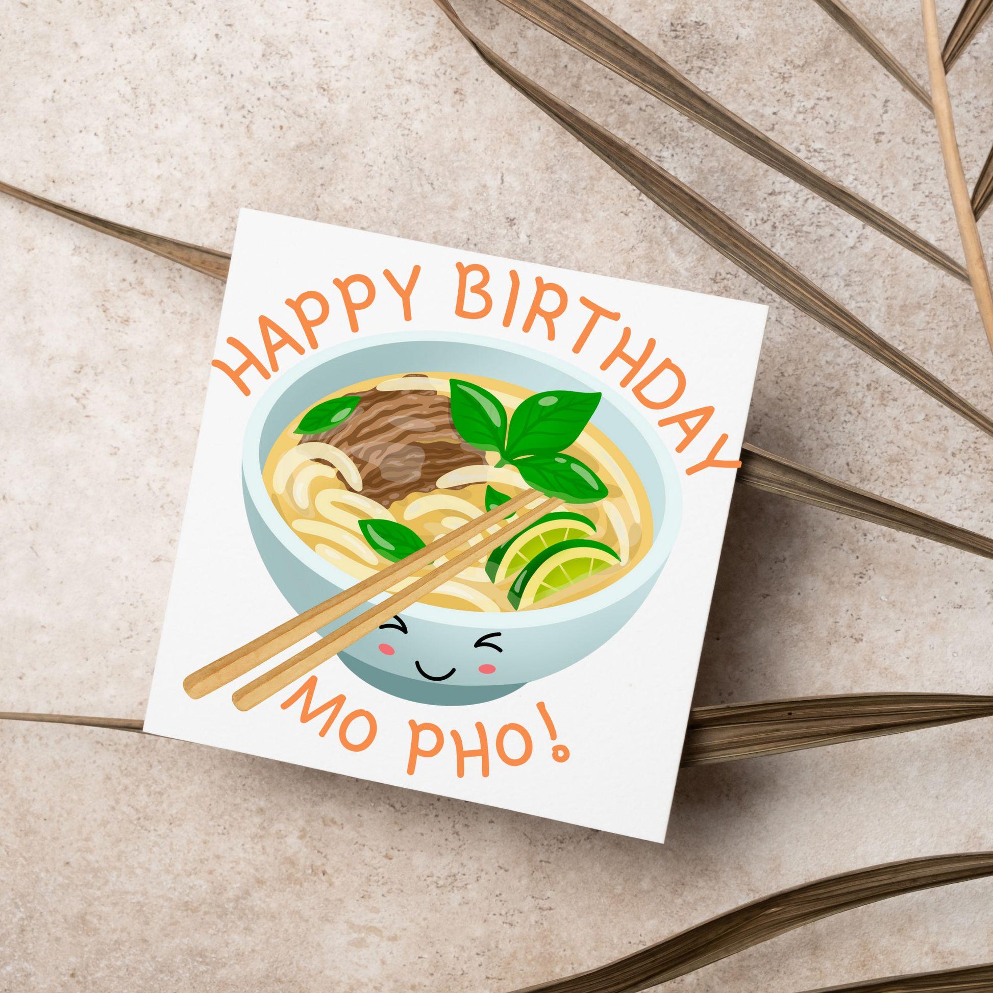Noodle Birthday Card, Funny Birthday Card, Birthday, Pho, Vietnamese Food, Mo Pho Bowl