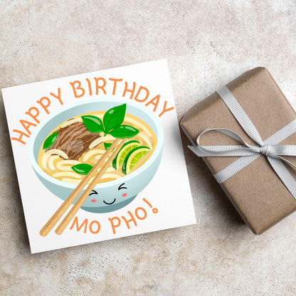 Noodle Birthday Card, Funny Birthday Card, Birthday, Pho, Vietnamese Food, Mo Pho Bowl