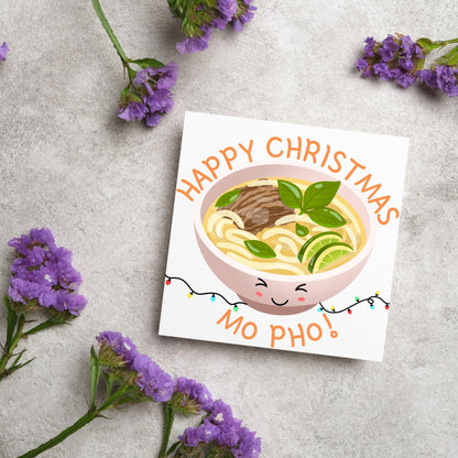 Pho Christmas Card, Funny Christmas Card, Alternative Xmas, Vietnamese Food, Mo Pho Bowl