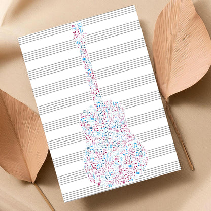 Guitar Wall Art, A4 Print, High Quality Poster, Music Print, Gift for Musician, Music Decor