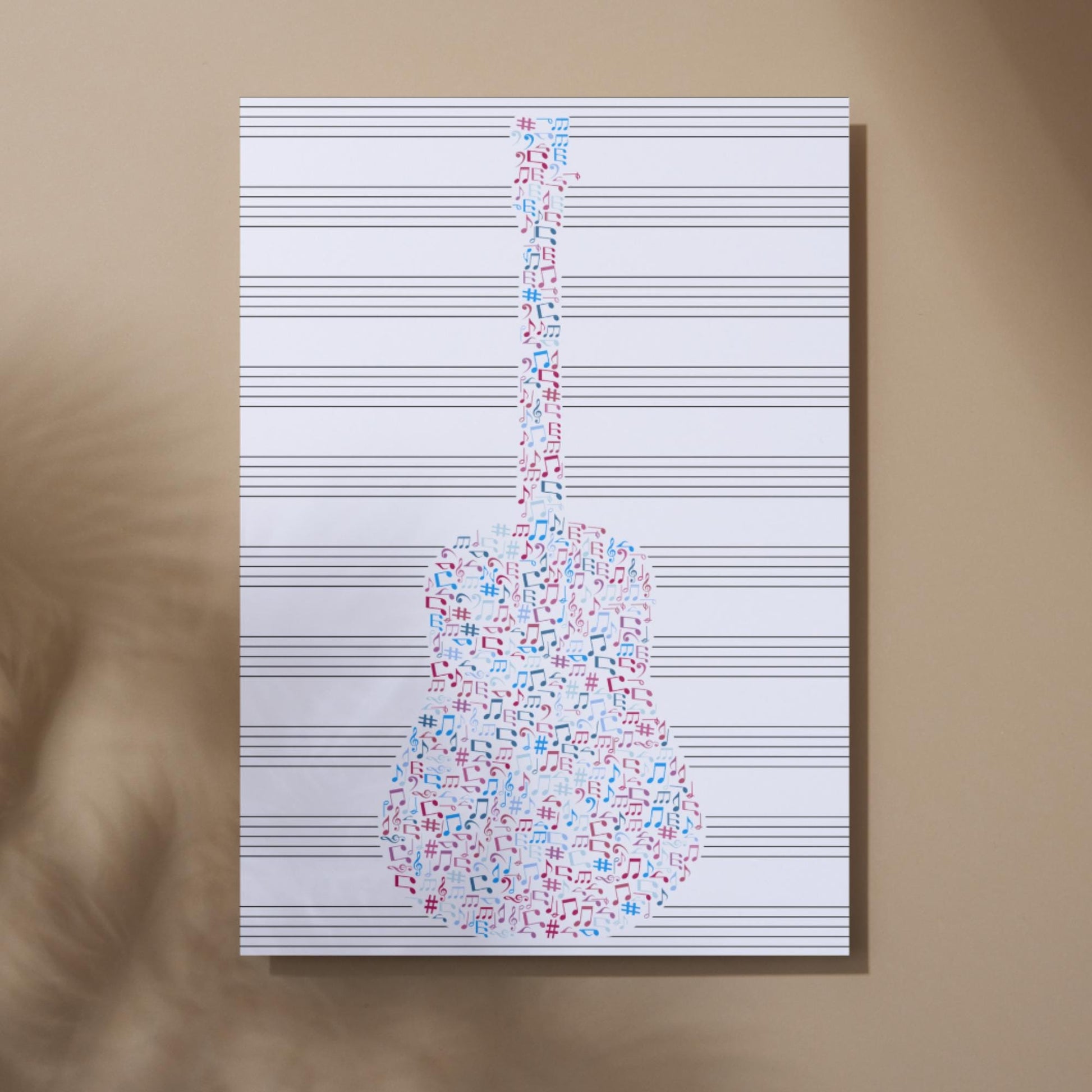 Guitar Wall Art, A4 Print, High Quality Poster, Music Print, Gift for Musician, Music Decor