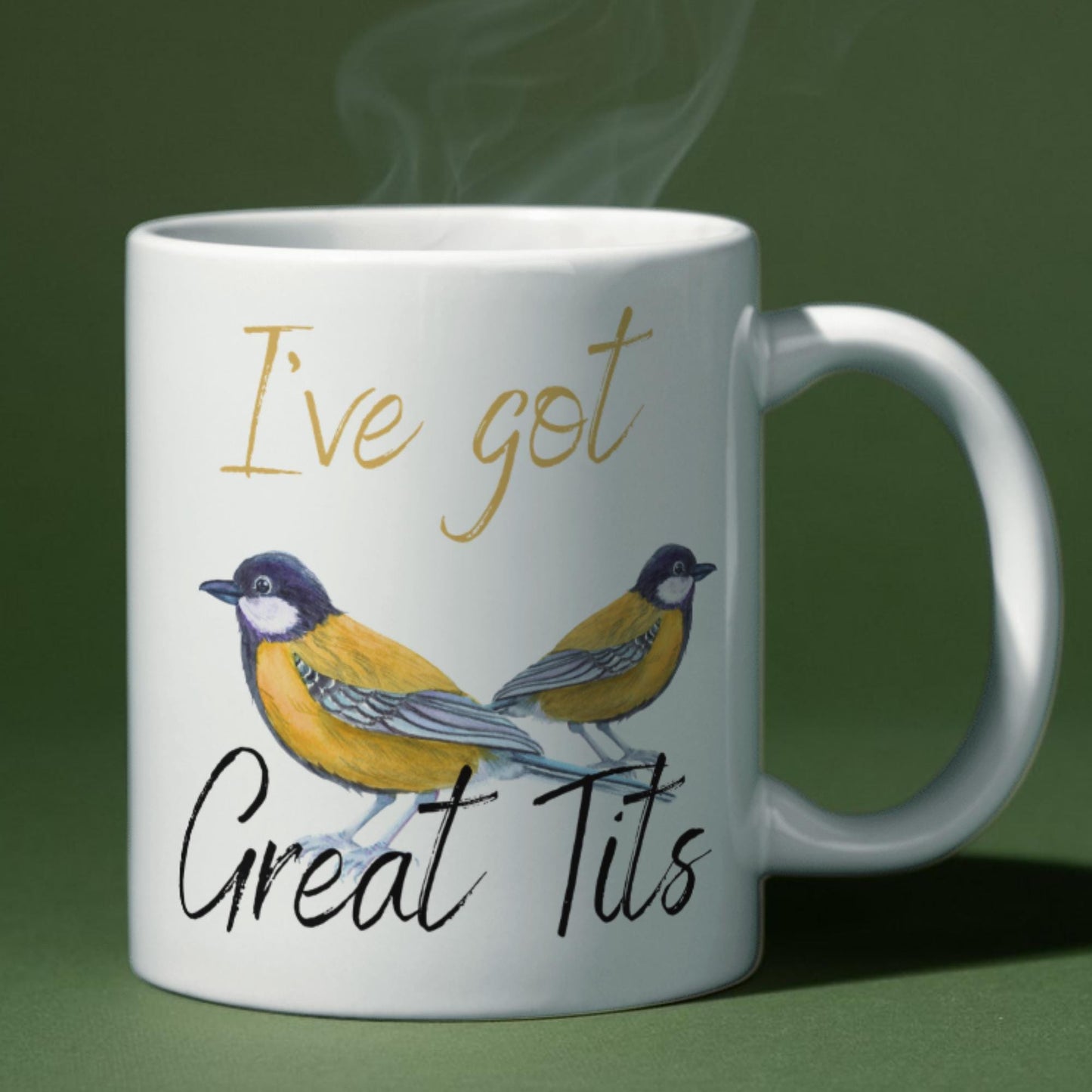 Funny Great Tit Mug, Secret Santa Gift, Great Tits, Ornithologist Mug, Rude Mug, Birdwatcher Cup