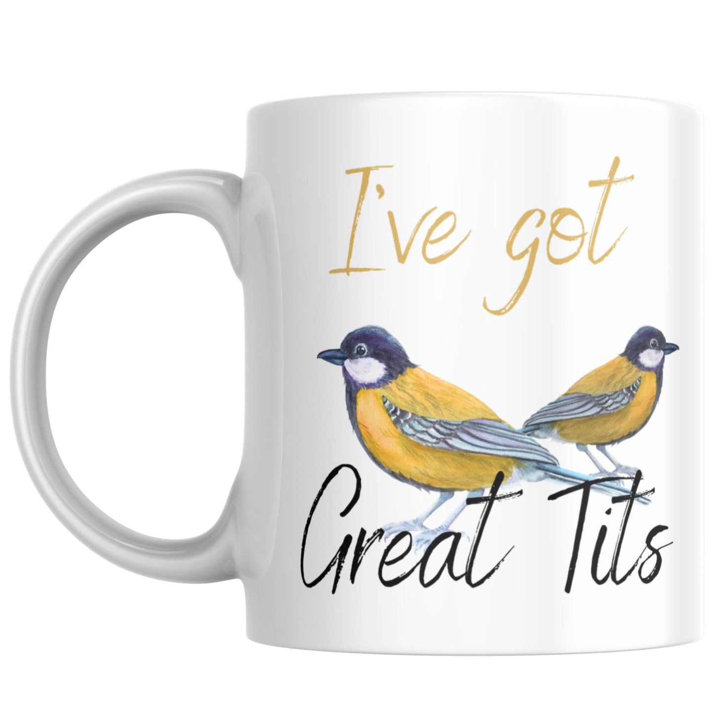 Funny Great Tit Mug, Secret Santa Gift, Great Tits, Ornithologist Mug, Rude Mug, Birdwatcher Cup