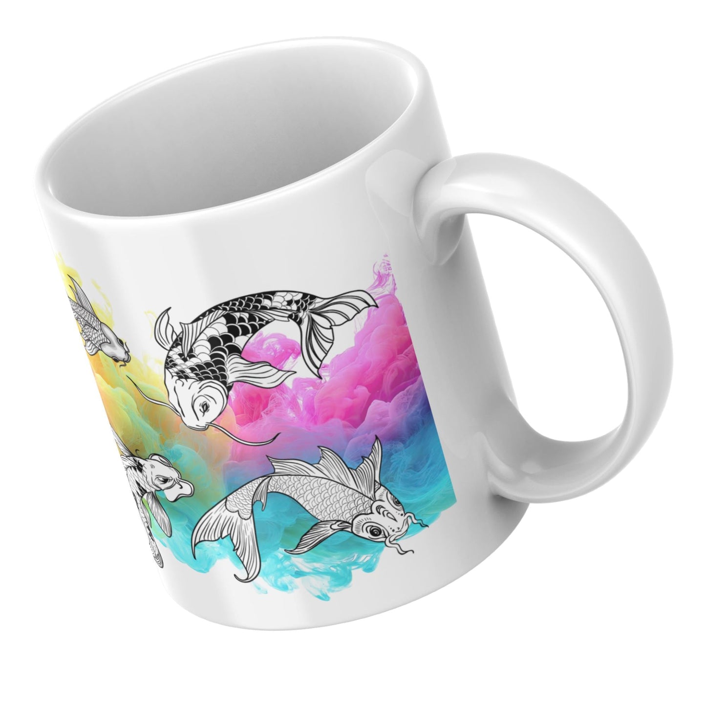 Japanese Koi Mug, 11oz Printed Mug, Koi Carp Fish Mug, Oriental Mug, Secret Santa Gift