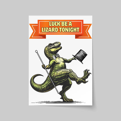 Funny Dinosaur A4 Print, Pun Wall Art, Home Bar Funny Poster, Quirky Decor, Dancing T-Rex, Secret Santa, Sintatra Song