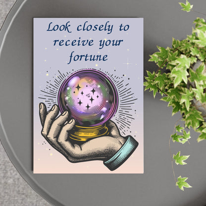 Funny Fortune Teller A4 Print, High Quality Wall Art, Home Bar Funny Poster, Quirky Decor, Tarot, Secret Santa, Rude Crystal Ball