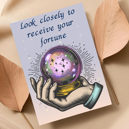Funny Fortune Teller A4 Print, High Quality Wall Art, Home Bar Funny Poster, Quirky Decor, Tarot, Secret Santa, Rude Crystal Ball