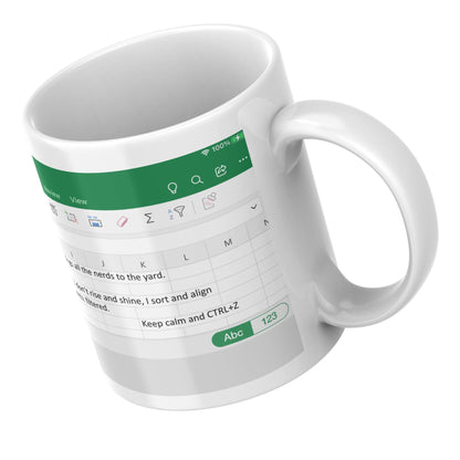 Excel Mug, Funny Gift for Accountant, Secret Santa, Office worker Gift, Spreadsheet Mug, IT Mug