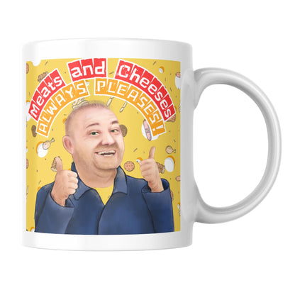 Bob Mortimer Mug, Meats and Cheeses, Secret Santa Gift, Cheese Mug, Pop Culture Mug