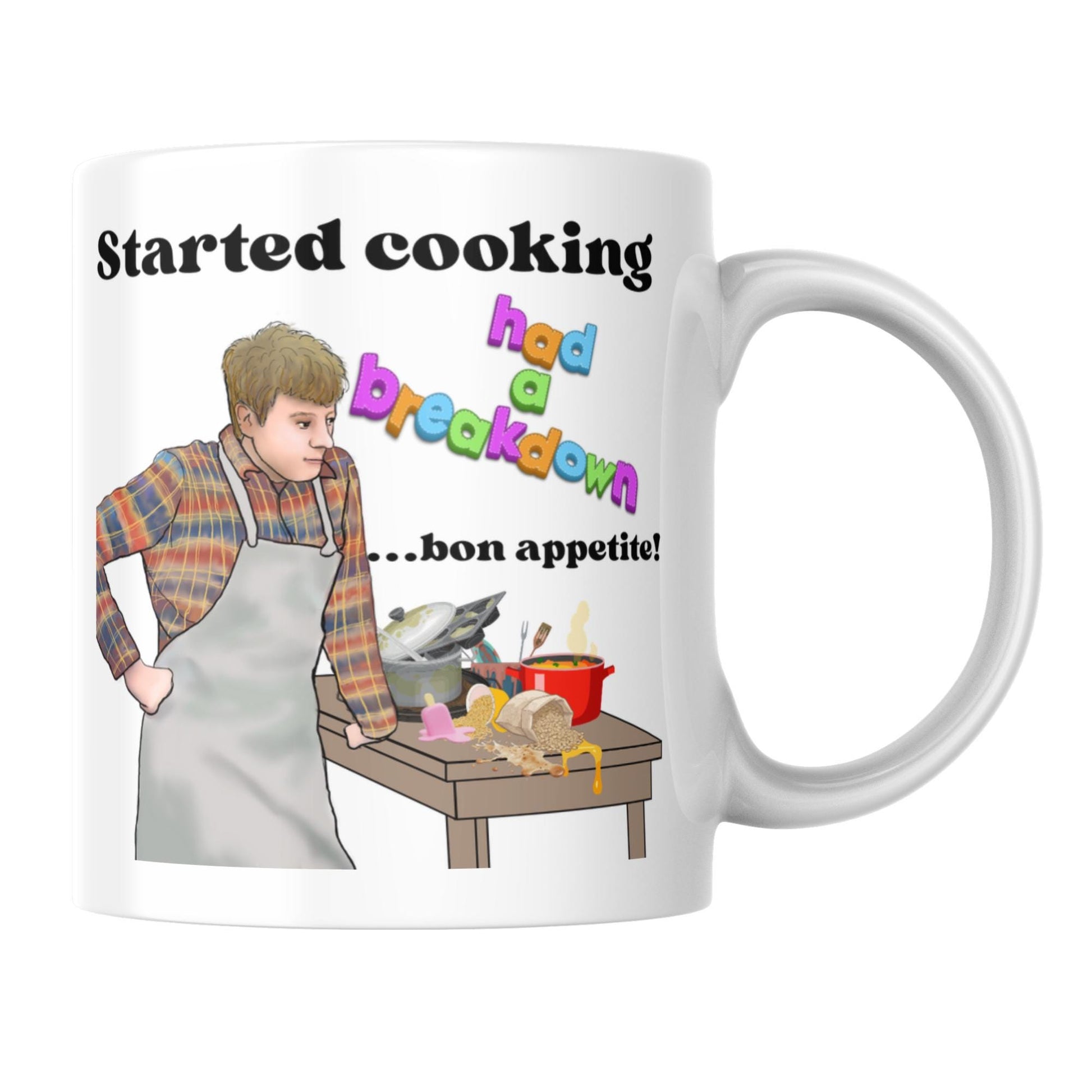 Funny Bake Off James Acaster Mug, Christmas Dinner Mug, Gift For Bad Cooks, Chef Gift, Baker Secret Santa