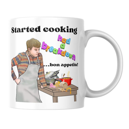 Funny Bake Off James Acaster Mug, Christmas Dinner Mug, Gift For Bad Cooks, Chef Gift, Baker Secret Santa
