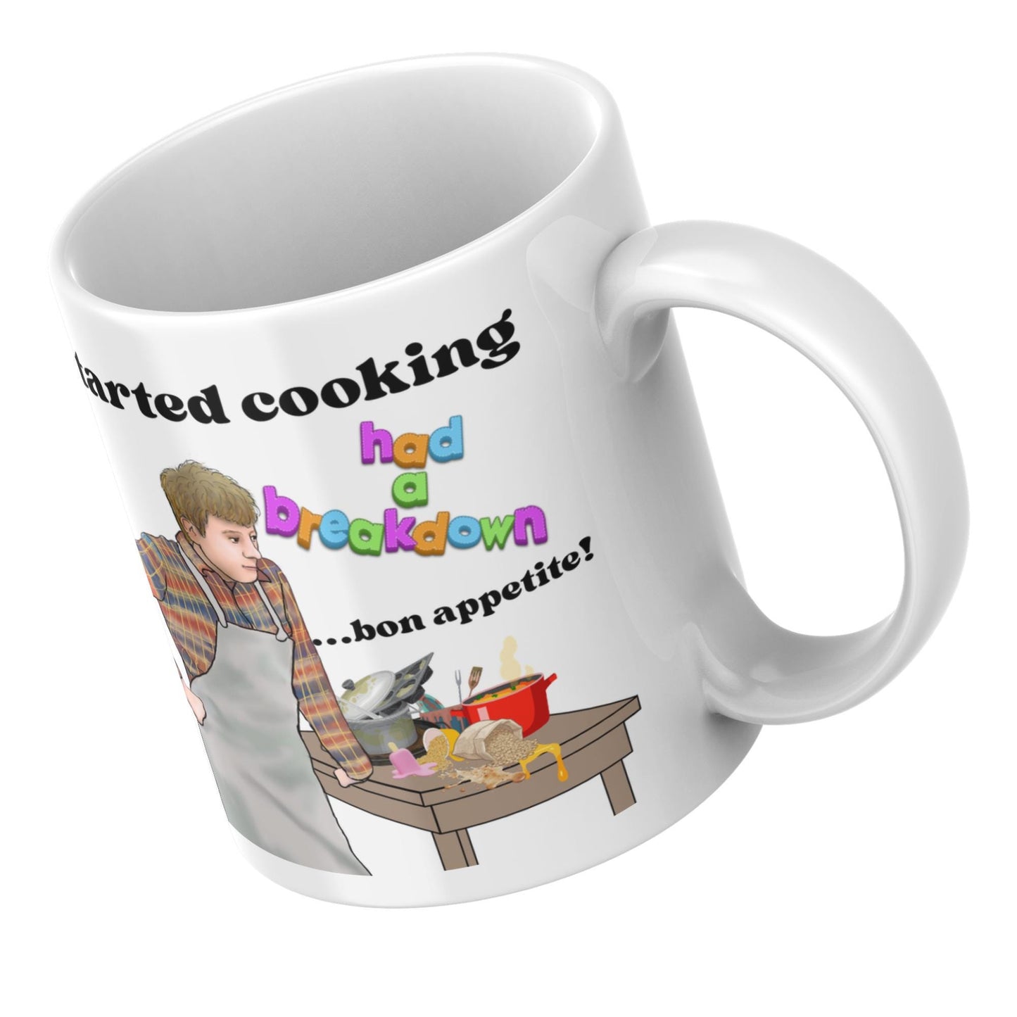 Funny Bake Off James Acaster Mug, Christmas Dinner Mug, Gift For Bad Cooks, Chef Gift, Baker Secret Santa