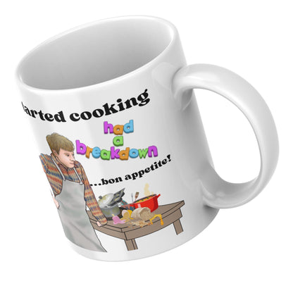 Funny Bake Off James Acaster Mug, Christmas Dinner Mug, Gift For Bad Cooks, Chef Gift, Baker Secret Santa