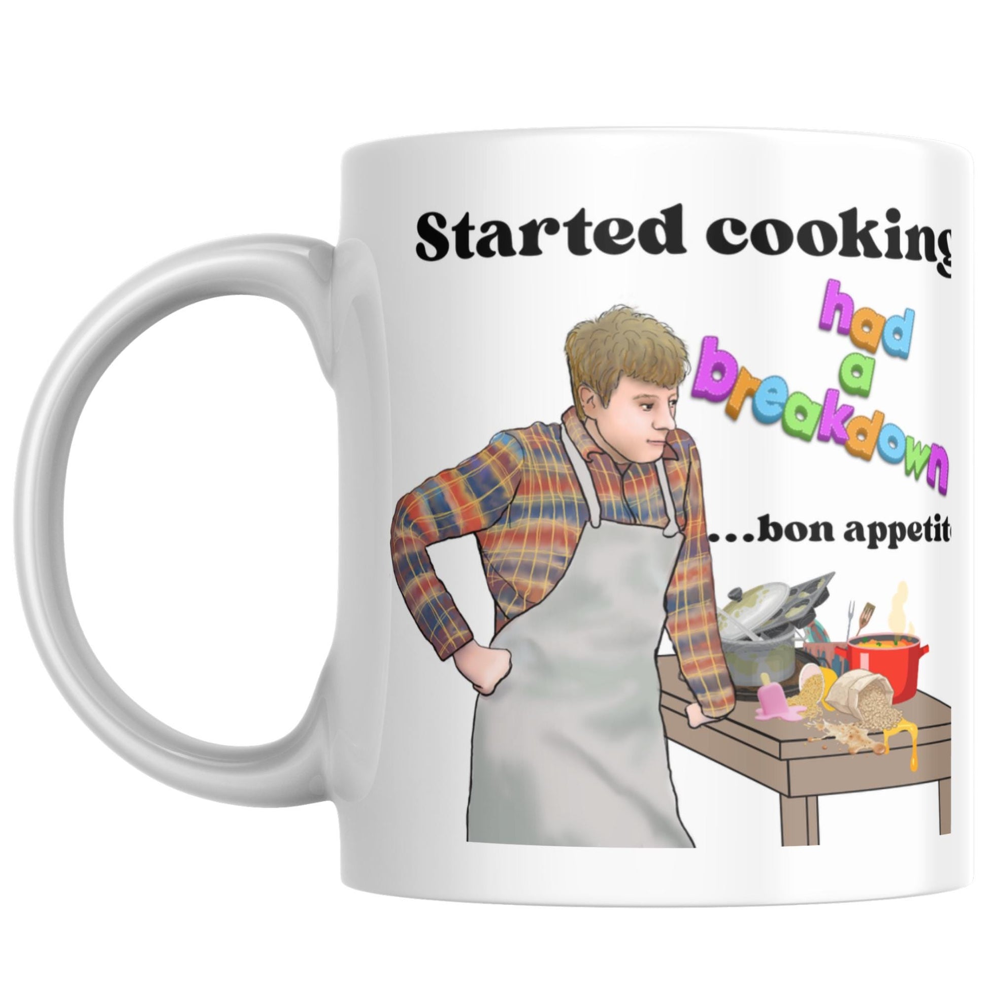 Funny Bake Off James Acaster Mug, Christmas Dinner Mug, Gift For Bad Cooks, Chef Gift, Baker Secret Santa