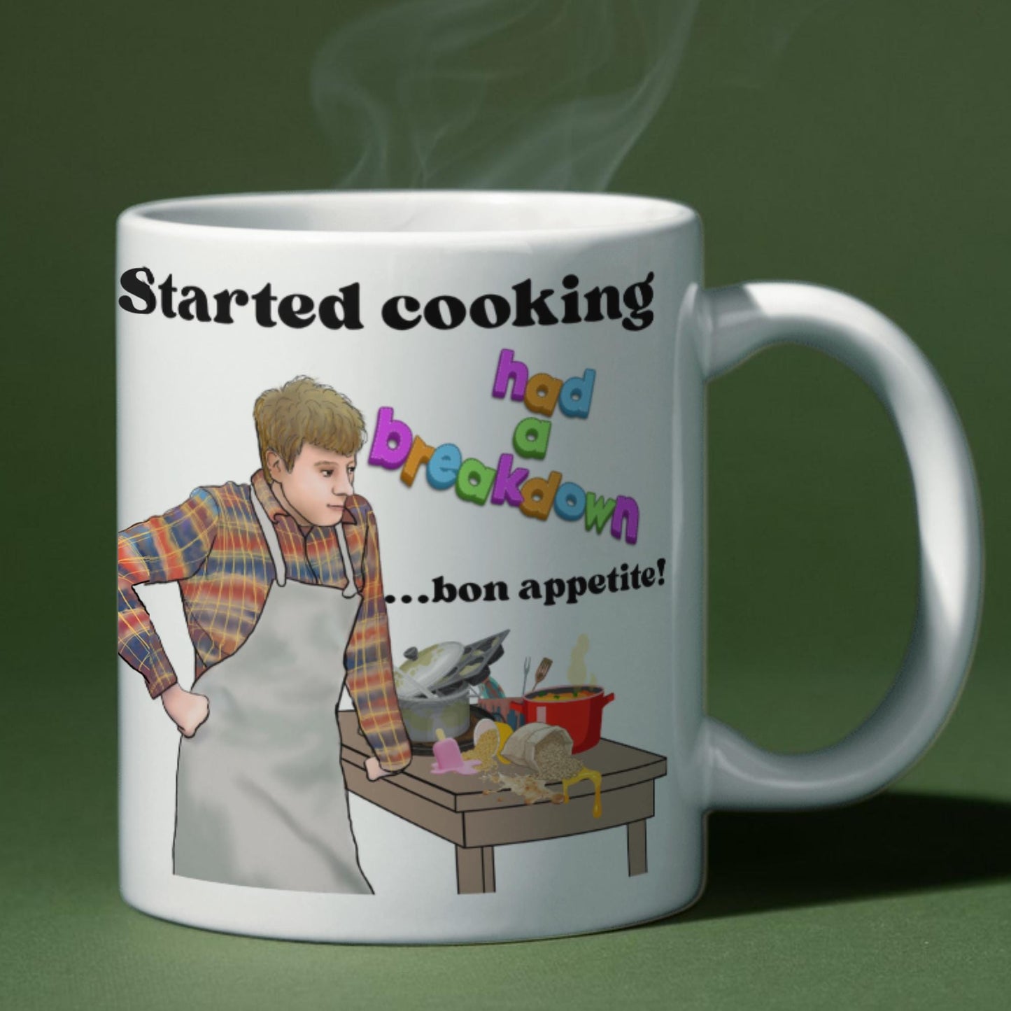 Funny Bake Off James Acaster Mug, Christmas Dinner Mug, Gift For Bad Cooks, Chef Gift, Baker Secret Santa