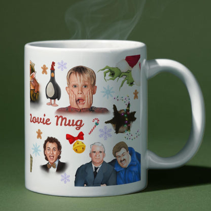 Personalised Christmas Movie Mug, Christmas Name Mug Secret Santa Gift