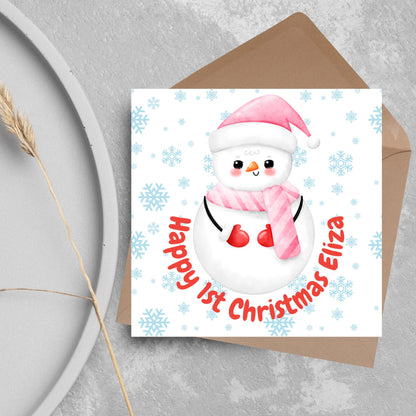 Personalised First Christmas Card, Grandchild Christmas Card, Card for New Baby, Newborn Card, 1st Xmas Card
