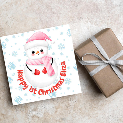 Personalised First Christmas Card, Grandchild Christmas Card, Card for New Baby, Newborn Card, 1st Xmas Card