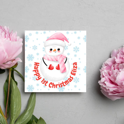 Personalised First Christmas Card, Grandchild Christmas Card, Card for New Baby, Newborn Card, 1st Xmas Card