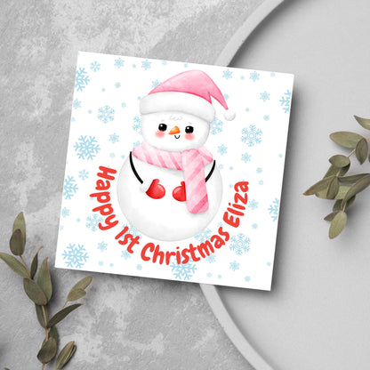 Personalised First Christmas Card, Grandchild Christmas Card, Card for New Baby, Newborn Card, 1st Xmas Card