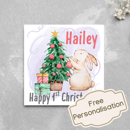 Personalised First Christmas Card, Grandchild Christmas Card, Card for New Baby, Newborn Card, 1st Xmas Card