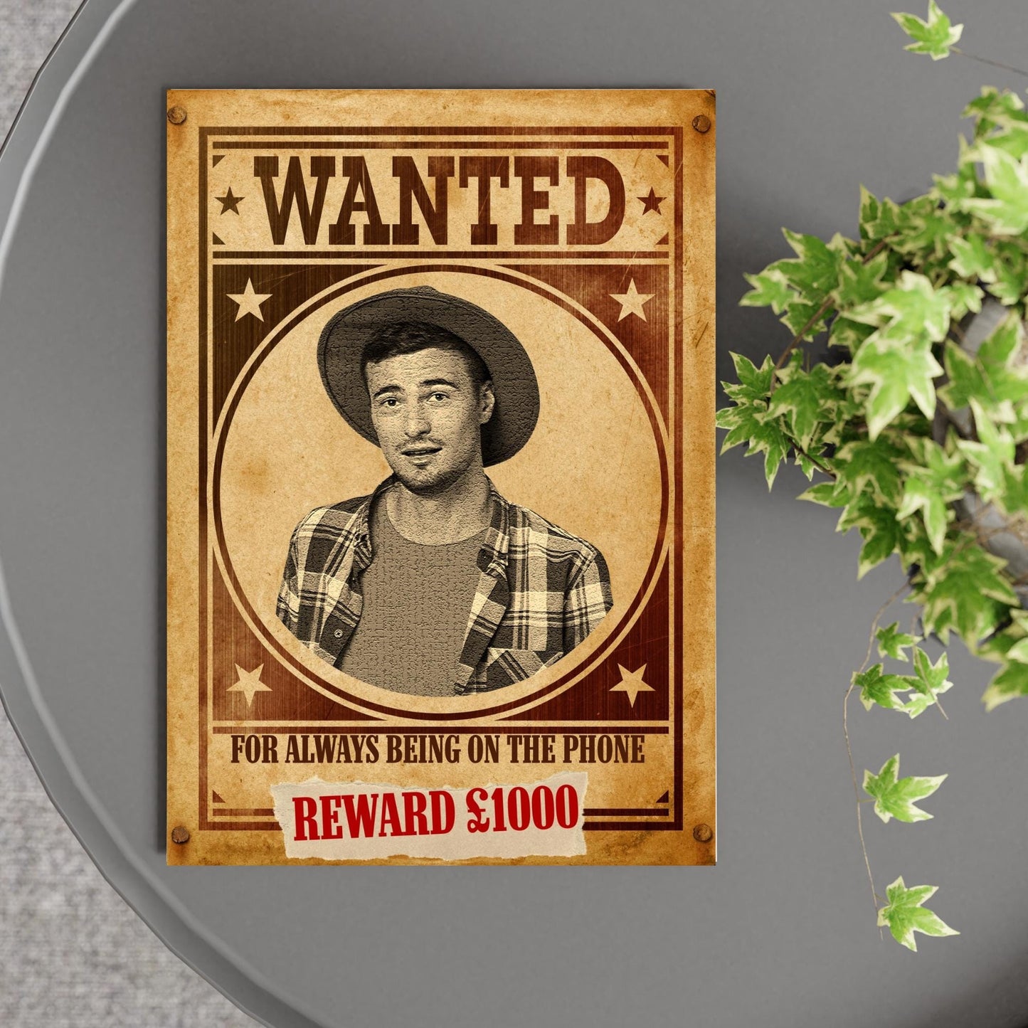 Custom Wanted Poster, Your Photo on A Wanted Sign, A4 Print, Family Home Decor, Personalised Art Print, Sectret Santa Gift
