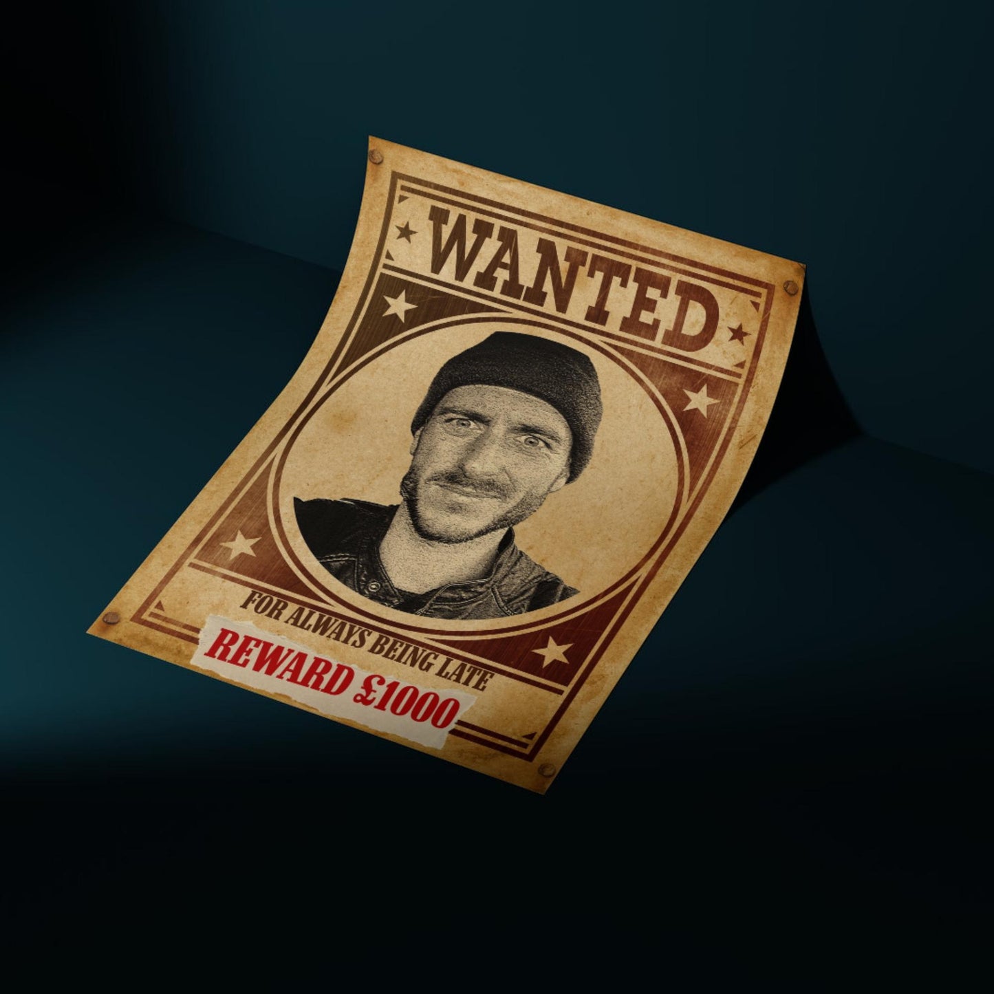 Custom Wanted Poster, Your Photo on A Wanted Sign, A4 Print, Family Home Decor, Personalised Art Print, Sectret Santa Gift