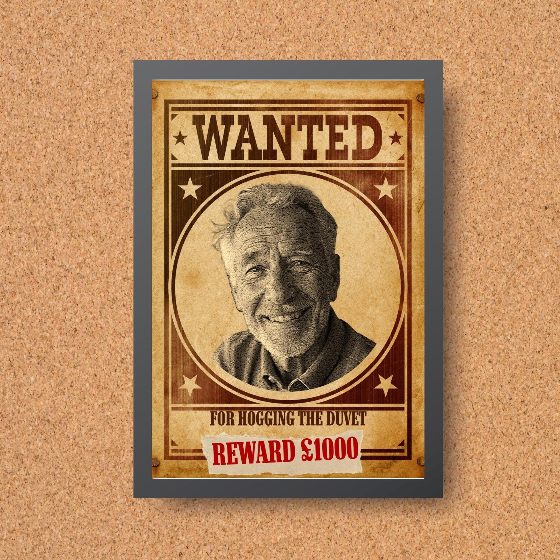 Custom Wanted Poster, Your Photo on A Wanted Sign, A4 Print, Family Home Decor, Personalised Art Print, Sectret Santa Gift