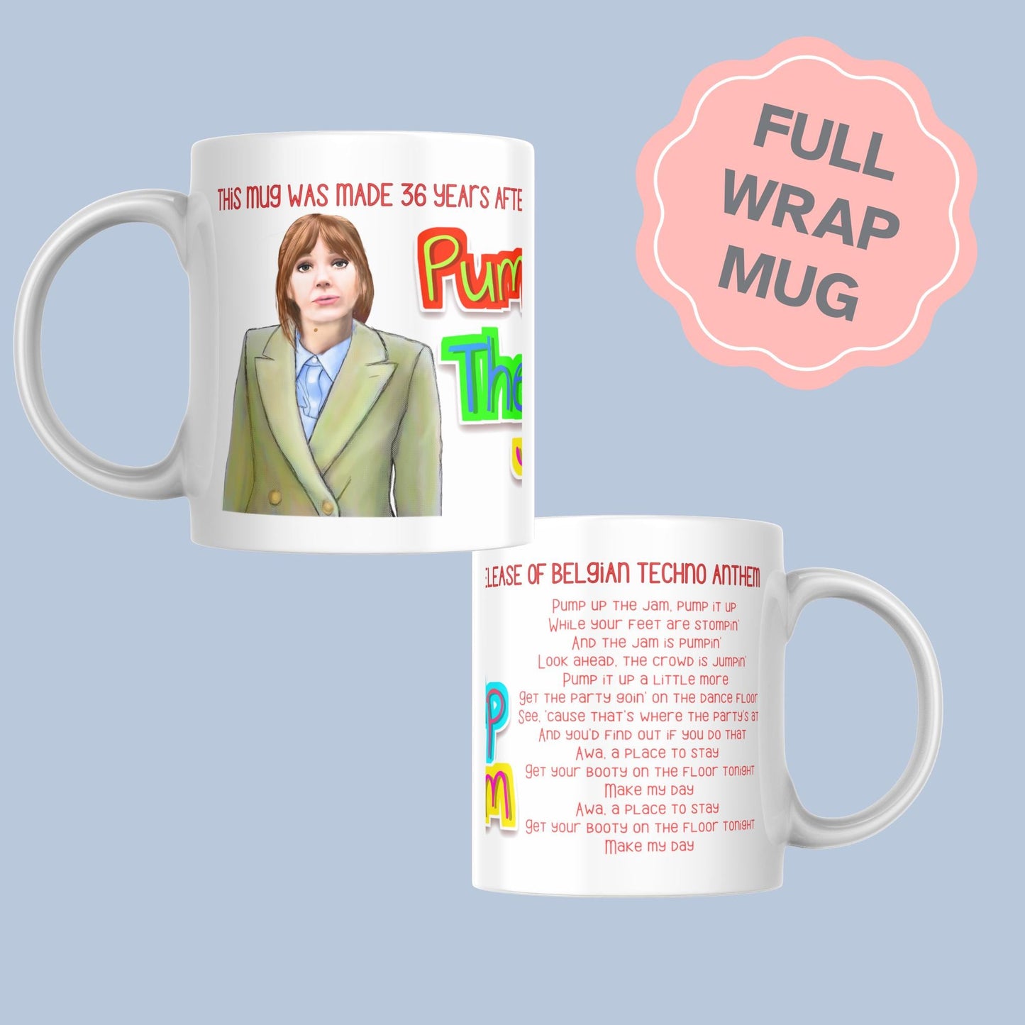Philomena Cunk Mug, Cunk On Life, Diane Morgan, Charlie Brooker, Pump Up the Jam, Secret Santa Gift