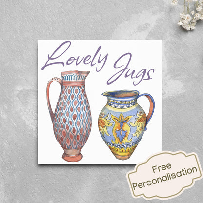 Funny Pun Birthday Card, Lovely Jugs, Card for Any Occasion, Card for Wife, Girlfriend,
