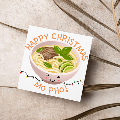Pho Christmas Card, Funny Christmas Card, Alternative Xmas, Vietnamese Food, Mo Pho Bowl