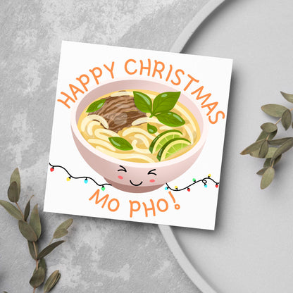 Pho Christmas Card, Funny Christmas Card, Alternative Xmas, Vietnamese Food, Mo Pho Bowl