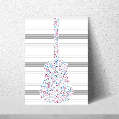 Guitar Wall Art, A4 Print, High Quality Poster, Music Print, Gift for Musician, Music Decor