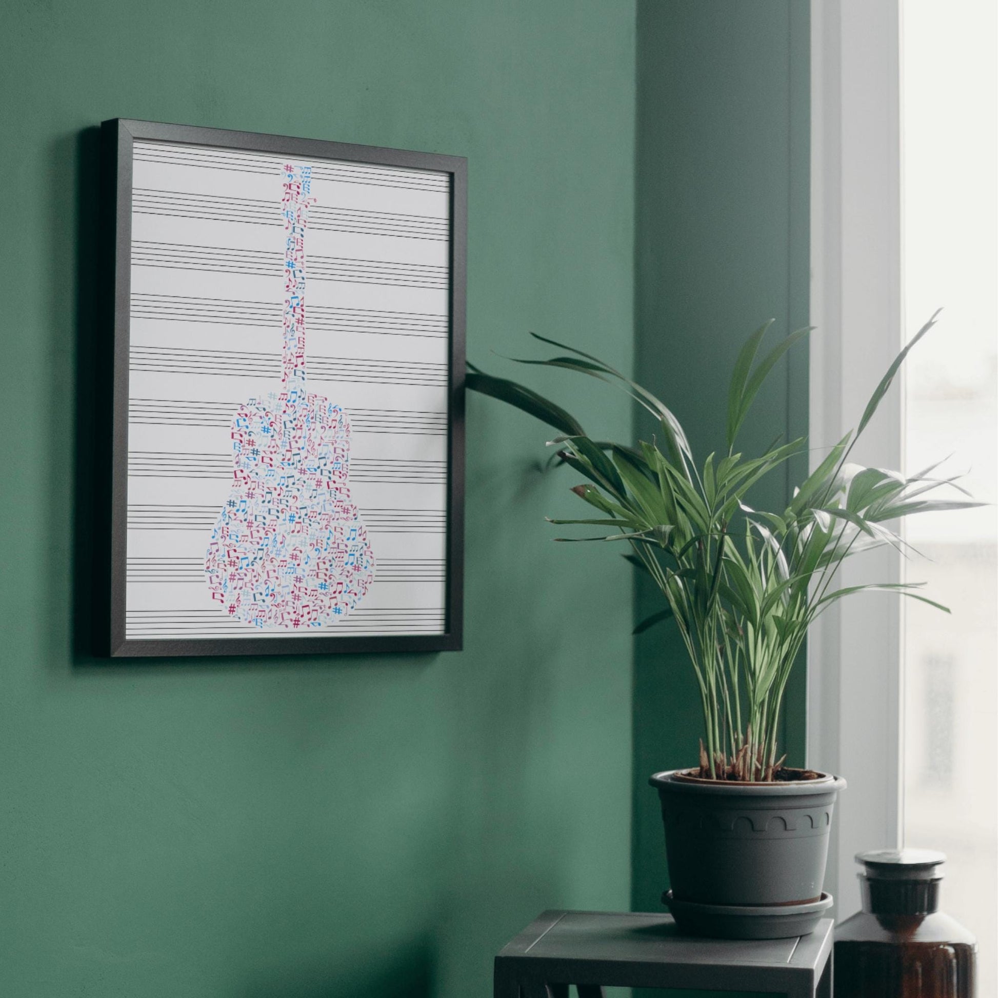 Guitar Wall Art, A4 Print, High Quality Poster, Music Print, Gift for Musician, Music Decor