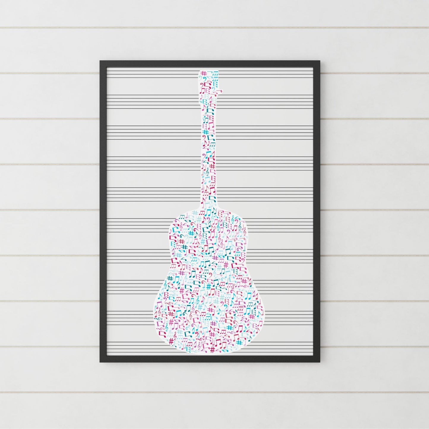 Guitar Wall Art, A4 Print, High Quality Poster, Music Print, Gift for Musician, Music Decor