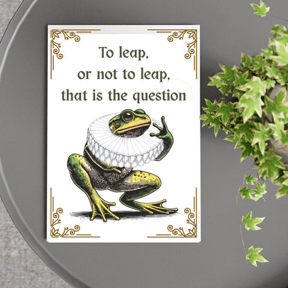 Shakespeare Frog A4 Print, High Quality Wall Art, Home Bar Funny Poster, Quirky Decor, Hamlet Poster, Secret Santa, To Be or Not To Be