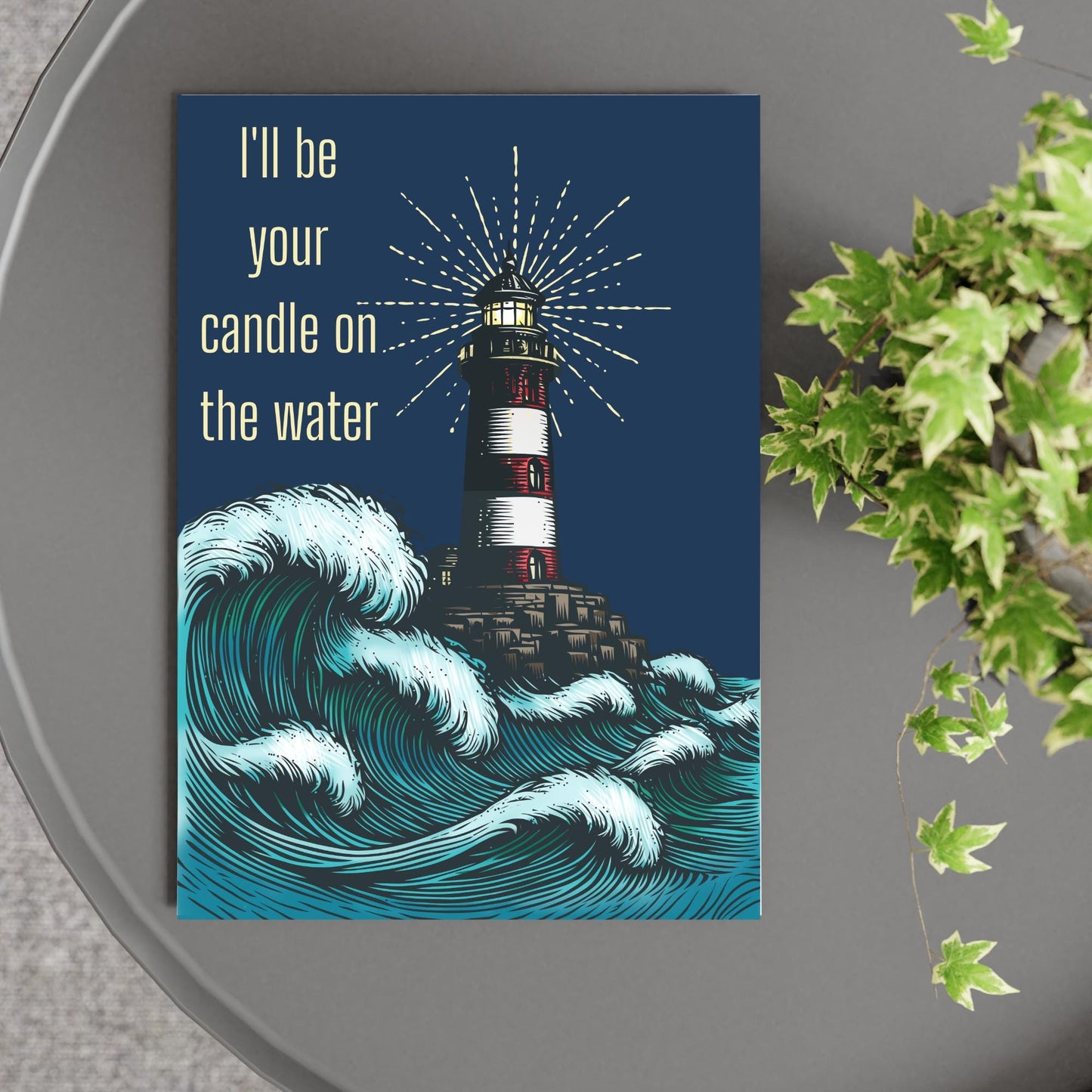 Lighthouse Print, Quote from Pete's Dragon, Candle on the Water, High Quality Wall Art, Romantic Decor