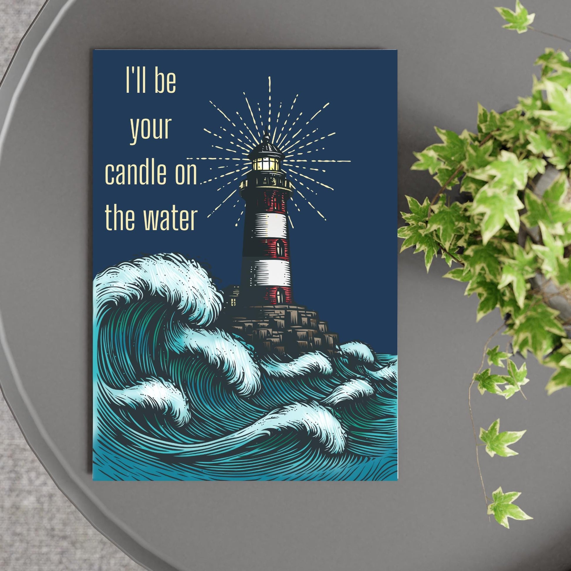 Lighthouse Print, Quote from Pete's Dragon, Candle on the Water, High Quality Wall Art, Romantic Decor