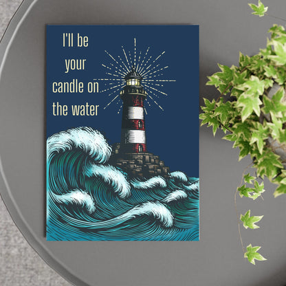 Lighthouse Print, Quote from Pete's Dragon, Candle on the Water, High Quality Wall Art, Romantic Decor