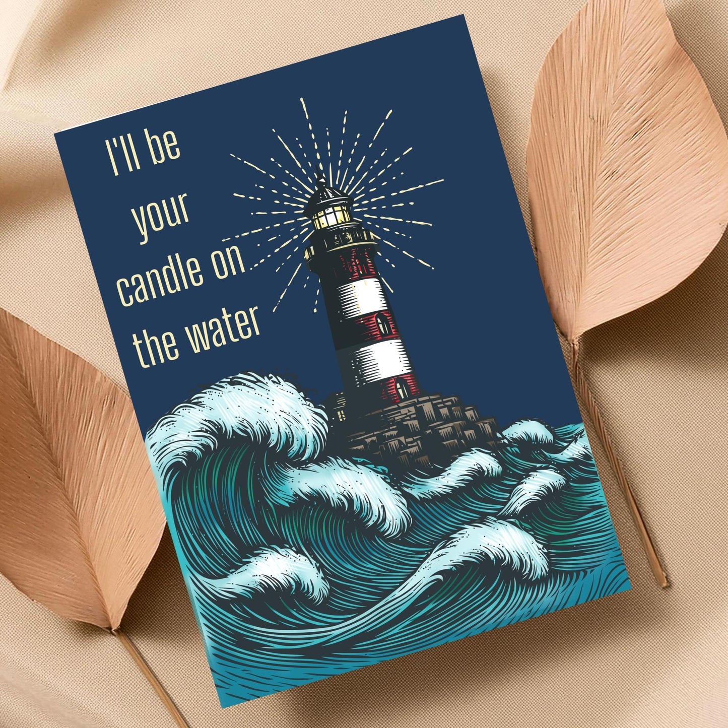 Lighthouse Print, Quote from Pete's Dragon, Candle on the Water, High Quality Wall Art, Romantic Decor
