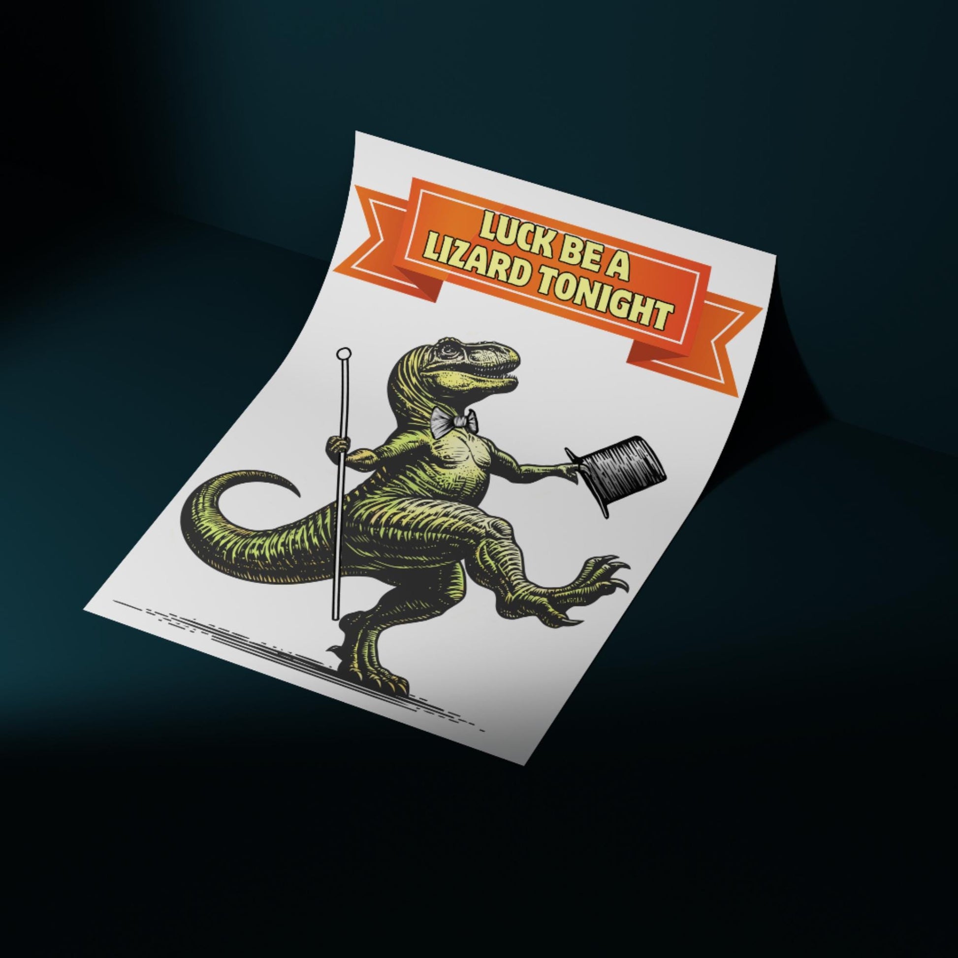 Funny Dinosaur A4 Print, Pun Wall Art, Home Bar Funny Poster, Quirky Decor, Dancing T-Rex, Secret Santa, Sintatra Song